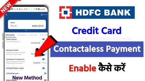 hdfc credit card contactless enable|hdfc credit card payment.